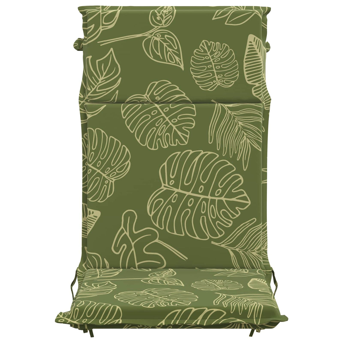 vidaXL High Back Chair Cushion GEMERT 2 pcs 100% Polyester Leaf Design 4