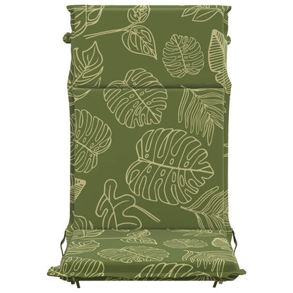 vidaXL High Back Chair Cushion GEMERT 2 pcs 100% Polyester Leaf Design 4