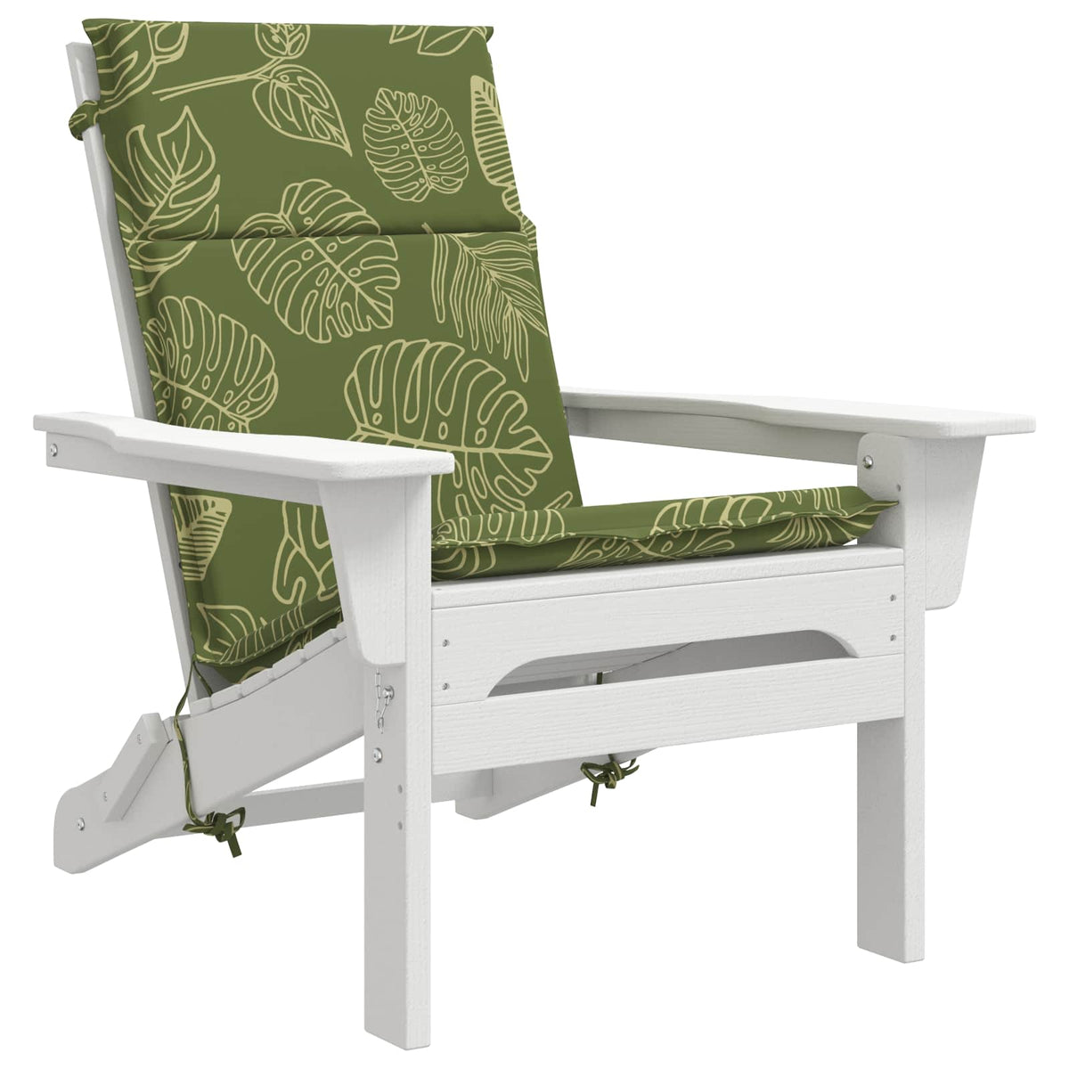 vidaXL High Back Chair Cushion GEMERT 2 pcs 100% Polyester Leaf Design 3