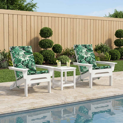 High Back Chair Cushion GEMERT 2 pcs 100% Polyester Leaf pattern (polyester)