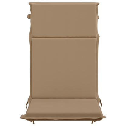 vidaXL High Back Chair Cushion GEMERT 4 pcs 100% Polyester Taupe 4