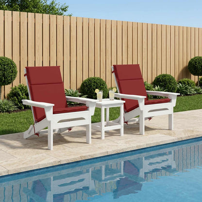 High Back Chair Cushion GEMERT 2 pcs 100% Polyester Wine red (polyester)