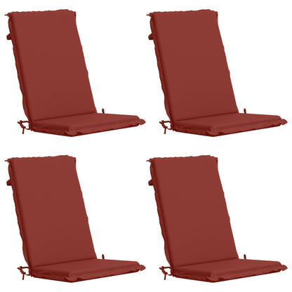 vidaXL High Back Chair Cushion GEMERT 4 pcs 100% Polyester Red 2
