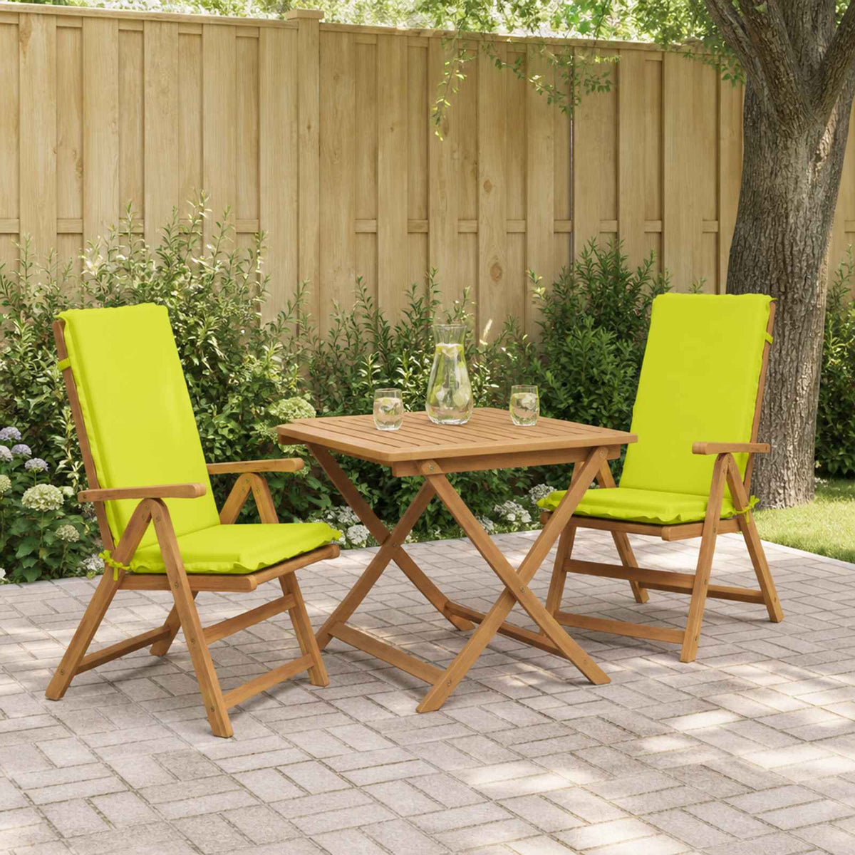 High Back Chair Cushion GEMERT 100% Polyester 2 pcs Bright green (polyester)