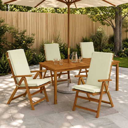 High Back Chair Cushion GEMERT 100% Polyester 4 pcs Cream (polyester)