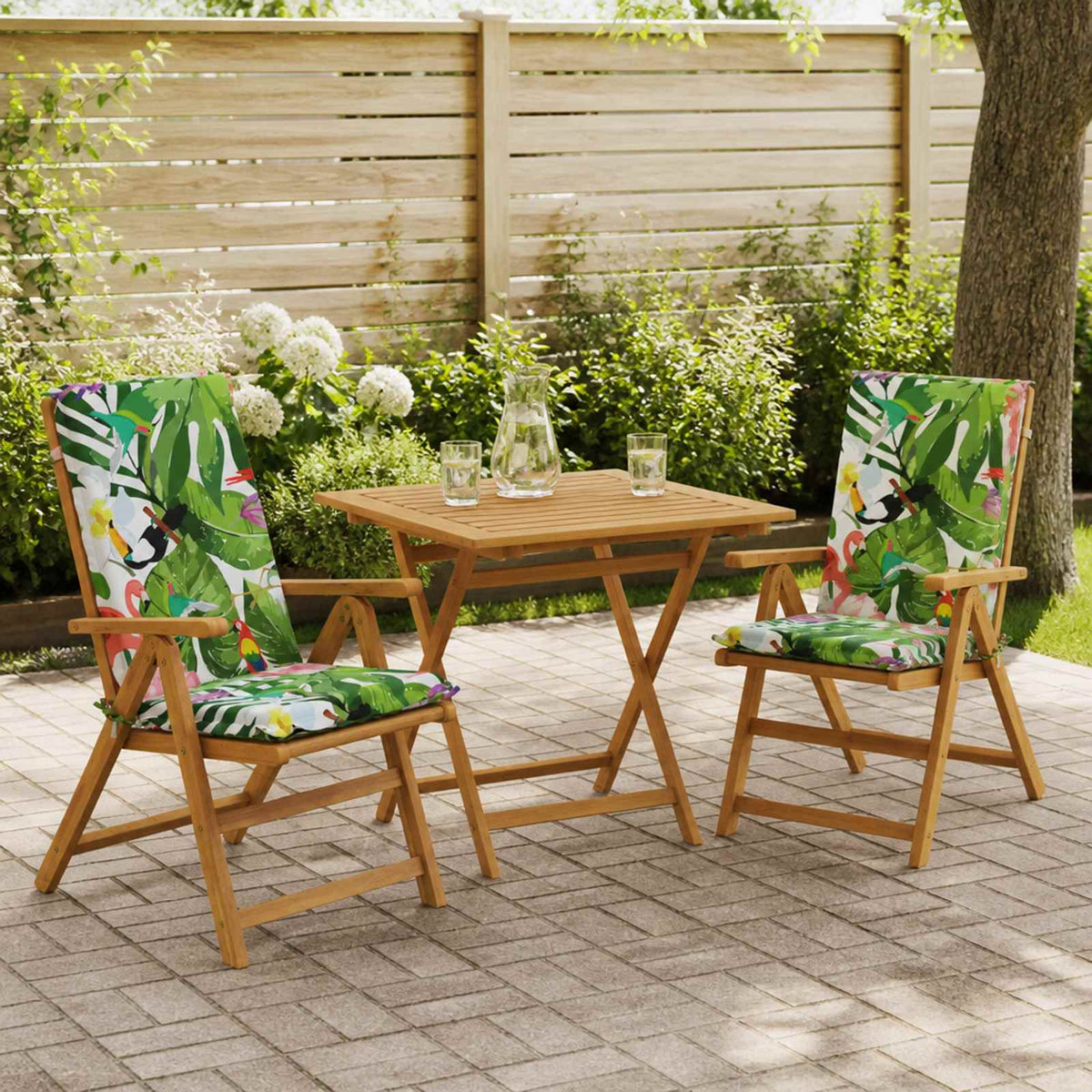 High Back Chair Cushion GEMERT 100% Polyester 2 pcs Multicolour (polyester)