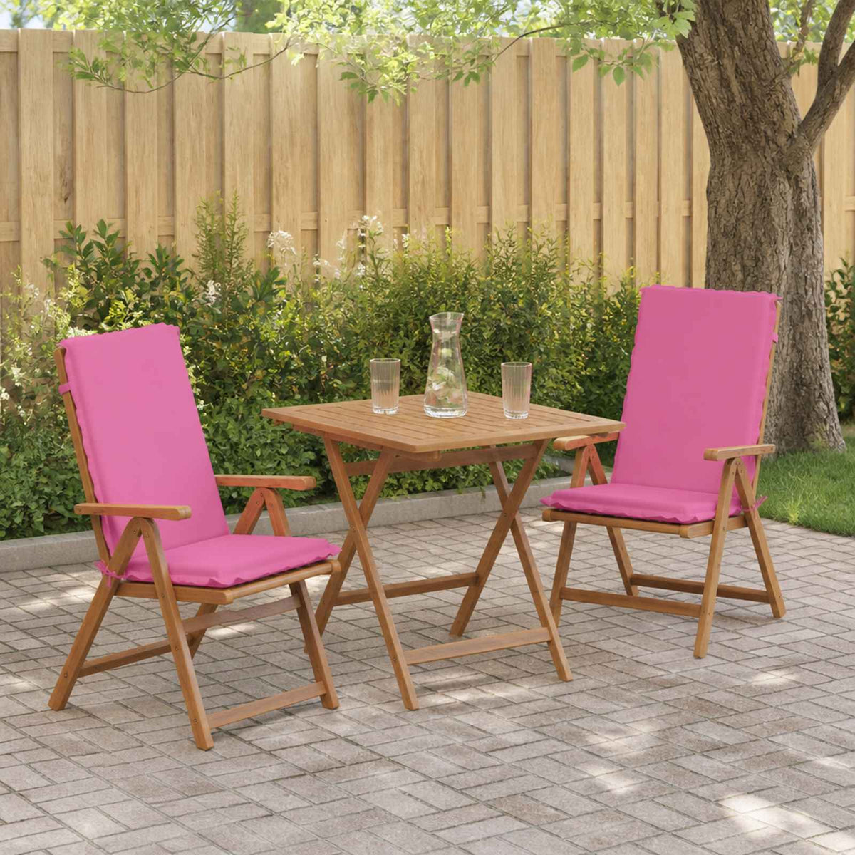 High Back Chair Cushion GEMERT 100% Polyester 2 pcs Pink (polyester)