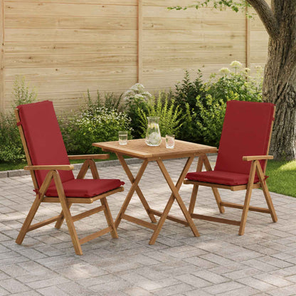 High Back Chair Cushion GEMERT 100% Polyester Taupe 2 pcs Wine red (polyester)