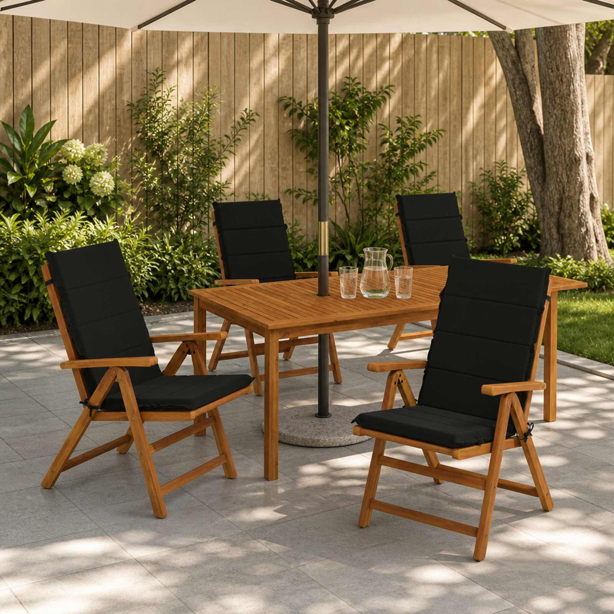 High Back Chair Cushion GEMERT 100% Polyester High Back Cushion (polyester) 4 pcs Black