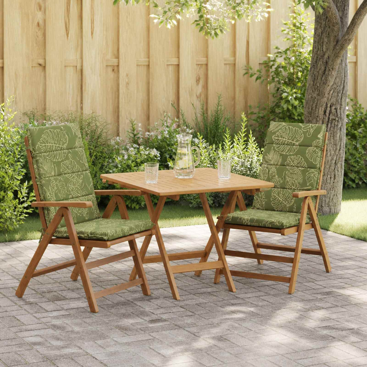 High Back Chair Cushion GEMERT 100% Polyester High Back Cushion (polyester) 2 pcs Leaf design