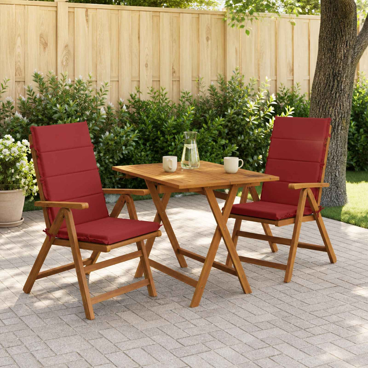 High Back Chair Cushion GEMERT 100% Polyester High Back Cushion (polyester) 2 pcs Wine red
