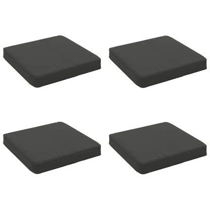4-Piece Seat Cushions VUGHT 100% Polyester Grey 4 pcs Width 50 cm Anthracite (polyester)
