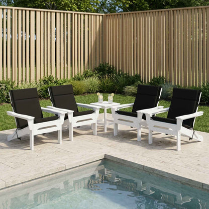 Low Back Chair Cushion GEMERT 100% Polyester Grey 110 x 50 x 3 cm 6 pcs Black (polyester)