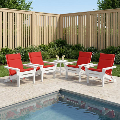 Low Back Chair Cushion GEMERT 100% Polyester Taupe 110 x 50 x 3 cm 6 pcs Red (polyester)