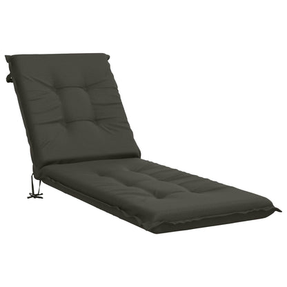 Sunlounger Cushion GEMERT 100% Polyester Melange 190 x 50 x 9 cm Anthracite
