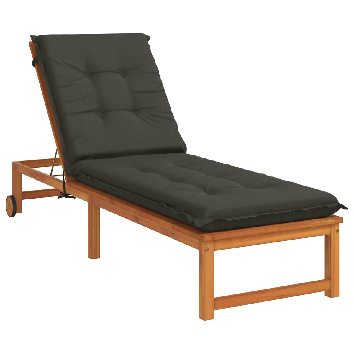 Sunlounger Cushion GEMERT 100% Polyester Melange 190 x 50 x 9 cm Anthracite