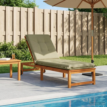Sunlounger Cushion GEMERT 100% Polyester Melange 190 x 60 x 9 cm Light green