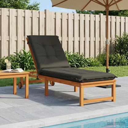 Sunlounger Cushion GEMERT 100% Polyester Melange 190 x 50 x 9 cm Anthracite