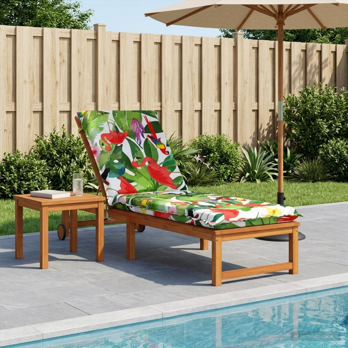 Sunlounger Cushion GEMERT Polyester 190 x 50 x 9 cm Multicolour