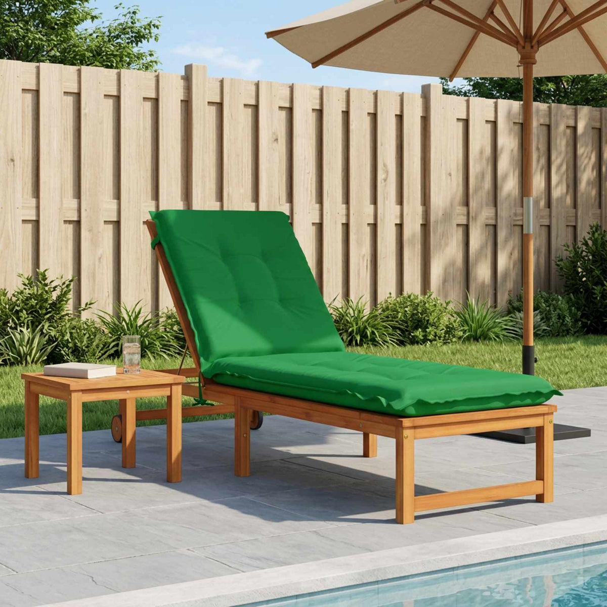 Sunlounger Cushion GEMERT Polyester 190 x 60 x 9 cm Green