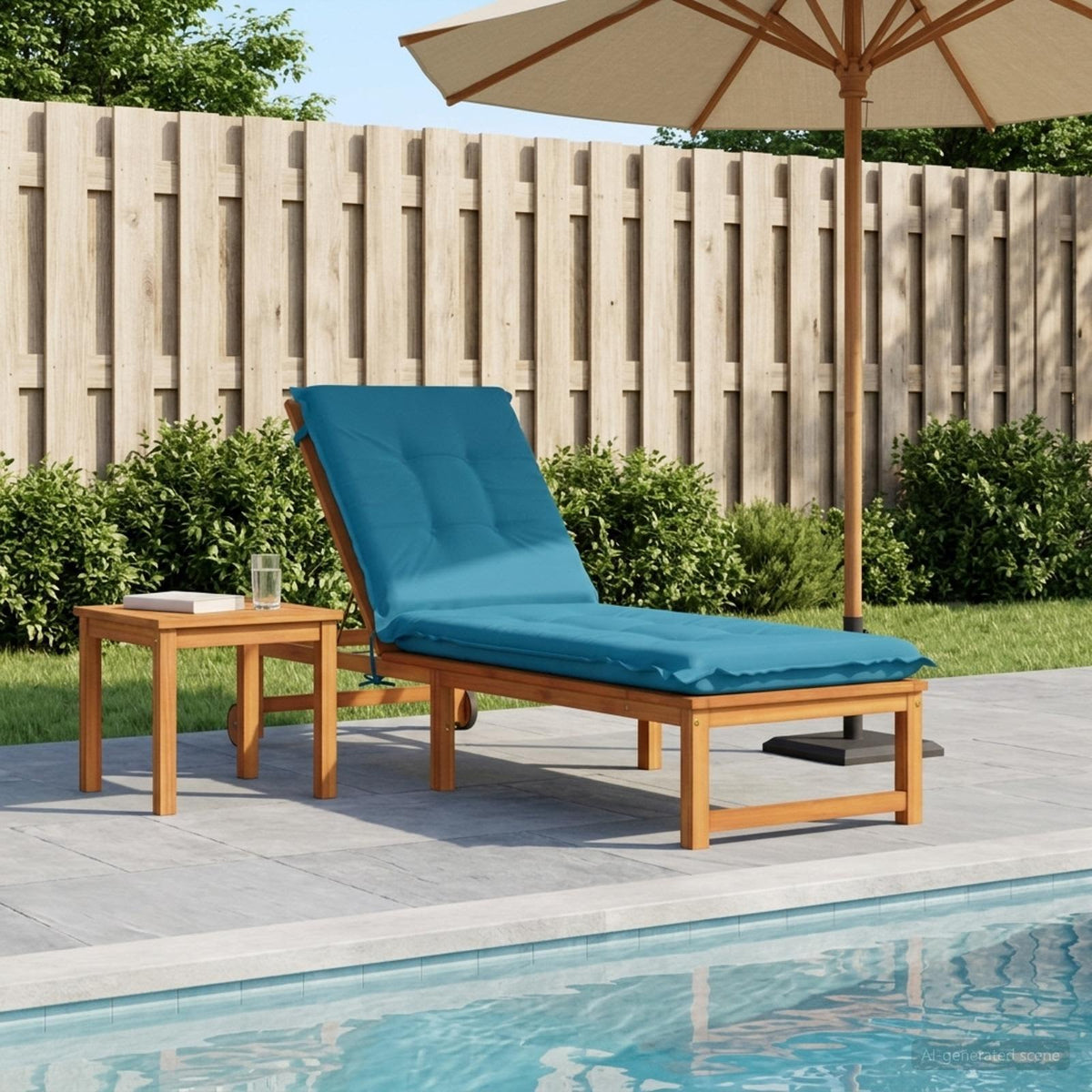 Sunlounger Cushion GEMERT Polyester 190 x 50 x 9 cm Light blue