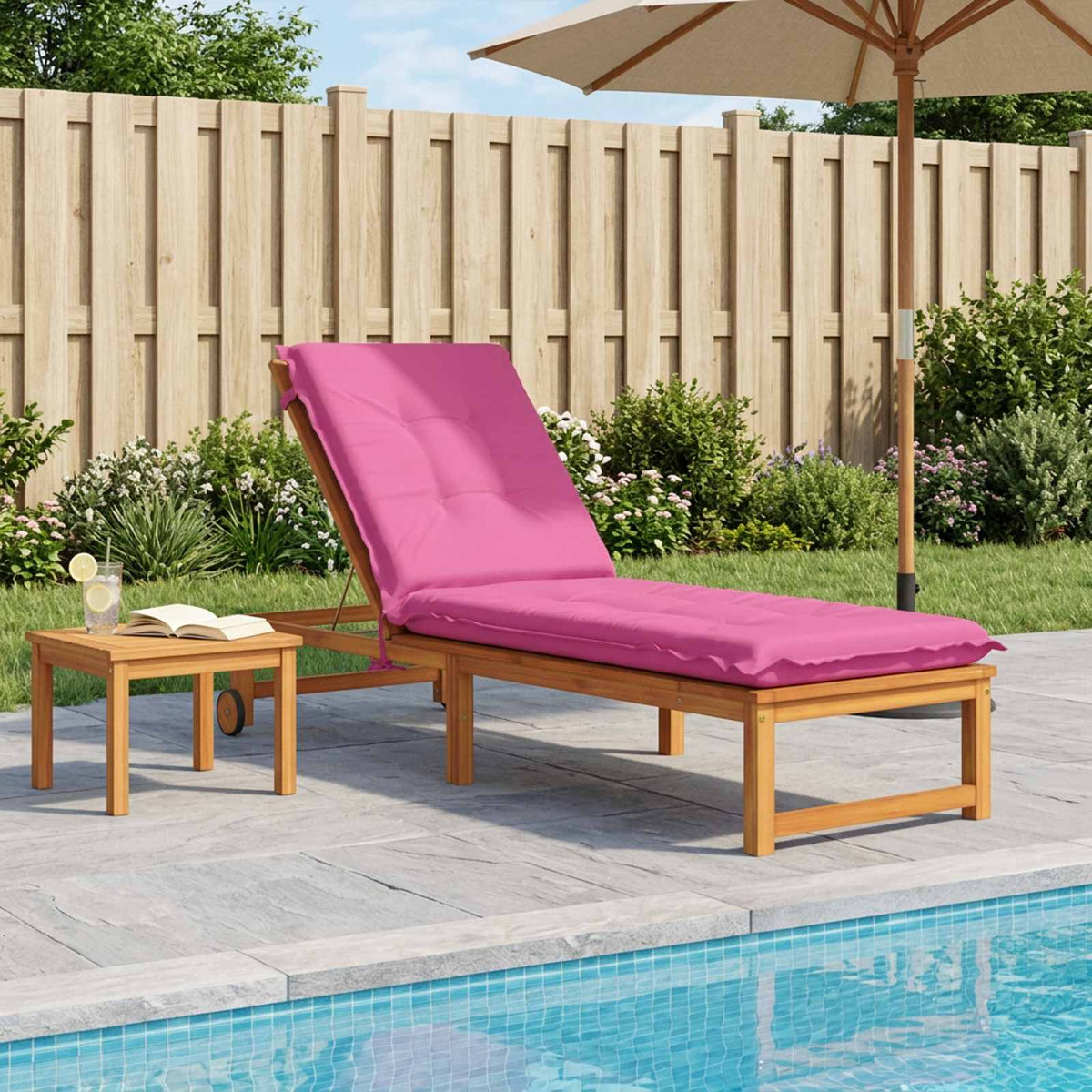 Sunlounger Cushion GEMERT Polyester 190 x 50 x 9 cm Pink