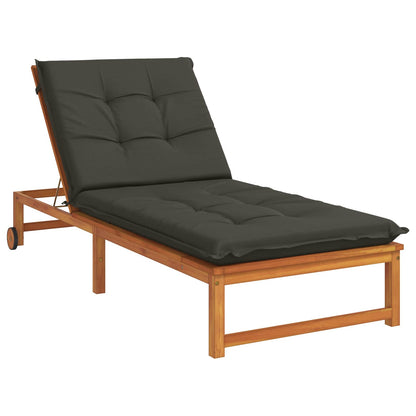 Sunlounger Cushion GEMERT 100% Polyester Melange 190 x 70 x 9 cm Anthracite