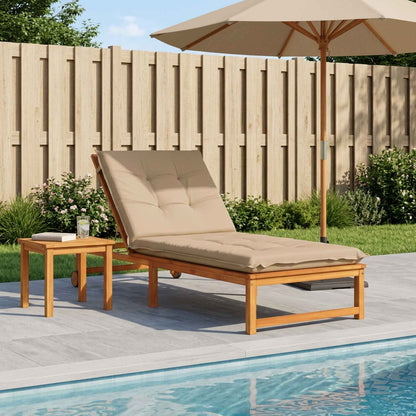 Sunlounger Cushion GEMERT 100% Polyester Melange 190 x 90 x 9 cm Sand