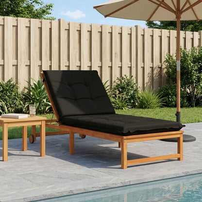 Sunlounger Cushion GEMERT 100% Polyester Melange 190 x 90 x 9 cm Black