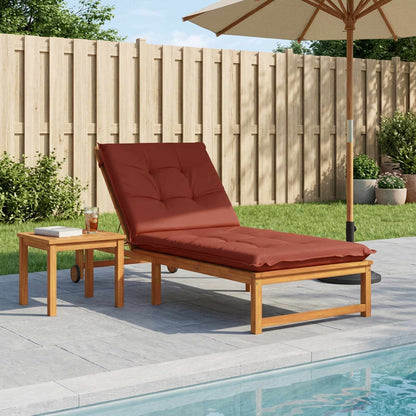 Sunlounger Cushion GEMERT 100% Polyester Melange 190 x 90 x 9 cm Red