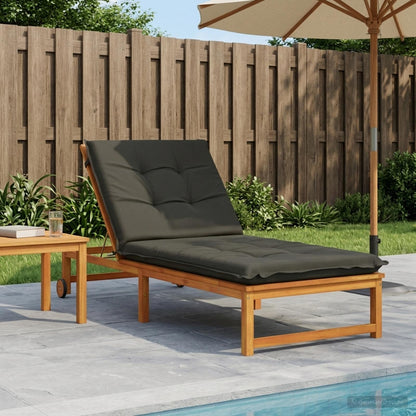Sunlounger Cushion GEMERT 100% Polyester Melange 190 x 90 x 9 cm Anthracite