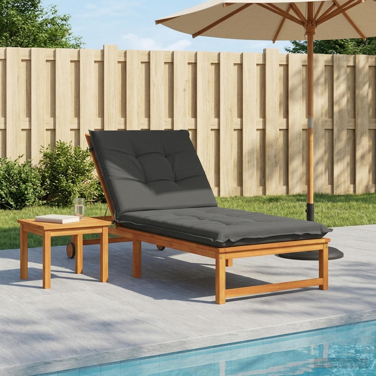 Sunlounger Cushion GEMERT Polyester 190 x 90 x 9 cm Anthracite