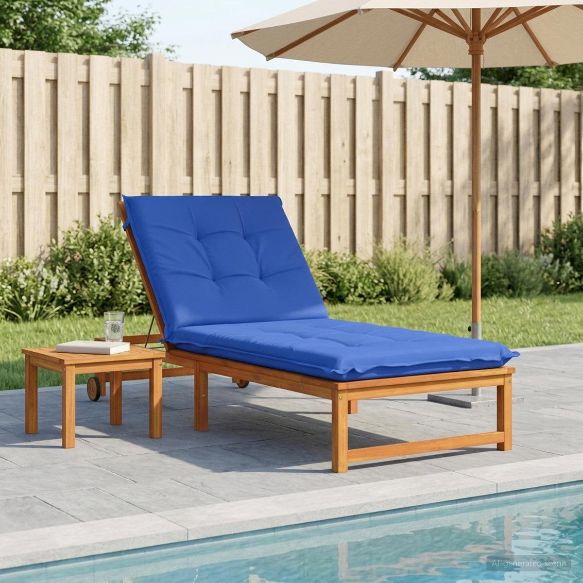 Sunlounger Cushion GEMERT Polyester 190 x 90 x 9 cm Royal blue