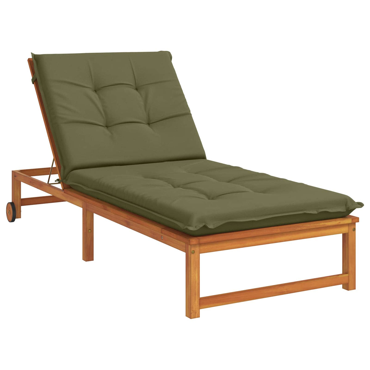Sunlounger Cushion GEMERT 100% Polyester Melange 190 x 90 x 9 cm Olive green