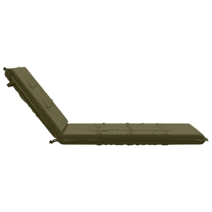 Sunlounger Cushion GEMERT 100% Polyester Melange 190 x 90 x 9 cm Olive green