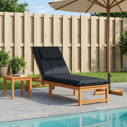 Sunlounger Cushion GEMERT 100% Polyester Melange Dark blue 190 x 60 x 9 cm