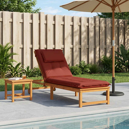 Sunlounger Cushion GEMERT 100% Polyester Melange Red 190 x 50 x 9 cm