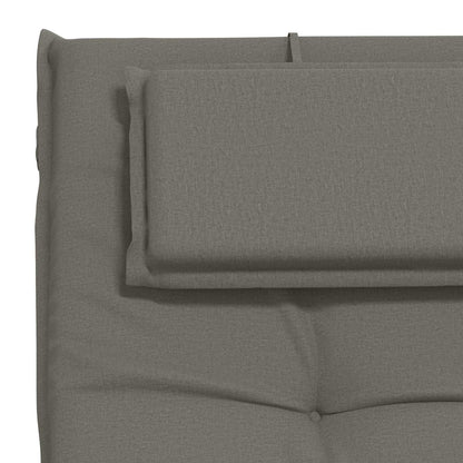Sunlounger Cushion GEMERT 100% Polyester Melange Grey 190 x 60 x 9 cm
