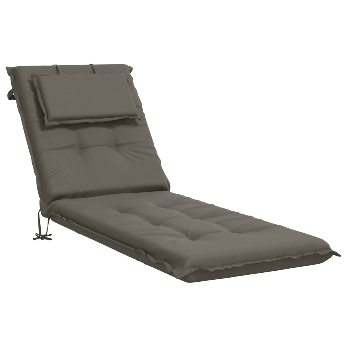 Sunlounger Cushion GEMERT 100% Polyester Melange Grey 190 x 60 x 9 cm