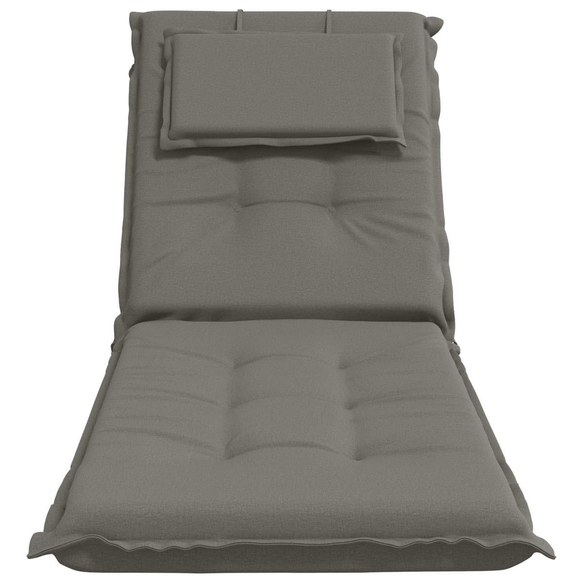 Sunlounger Cushion GEMERT 100% Polyester Melange Grey 190 x 60 x 9 cm
