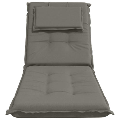 Sunlounger Cushion GEMERT 100% Polyester Melange Grey 190 x 60 x 9 cm