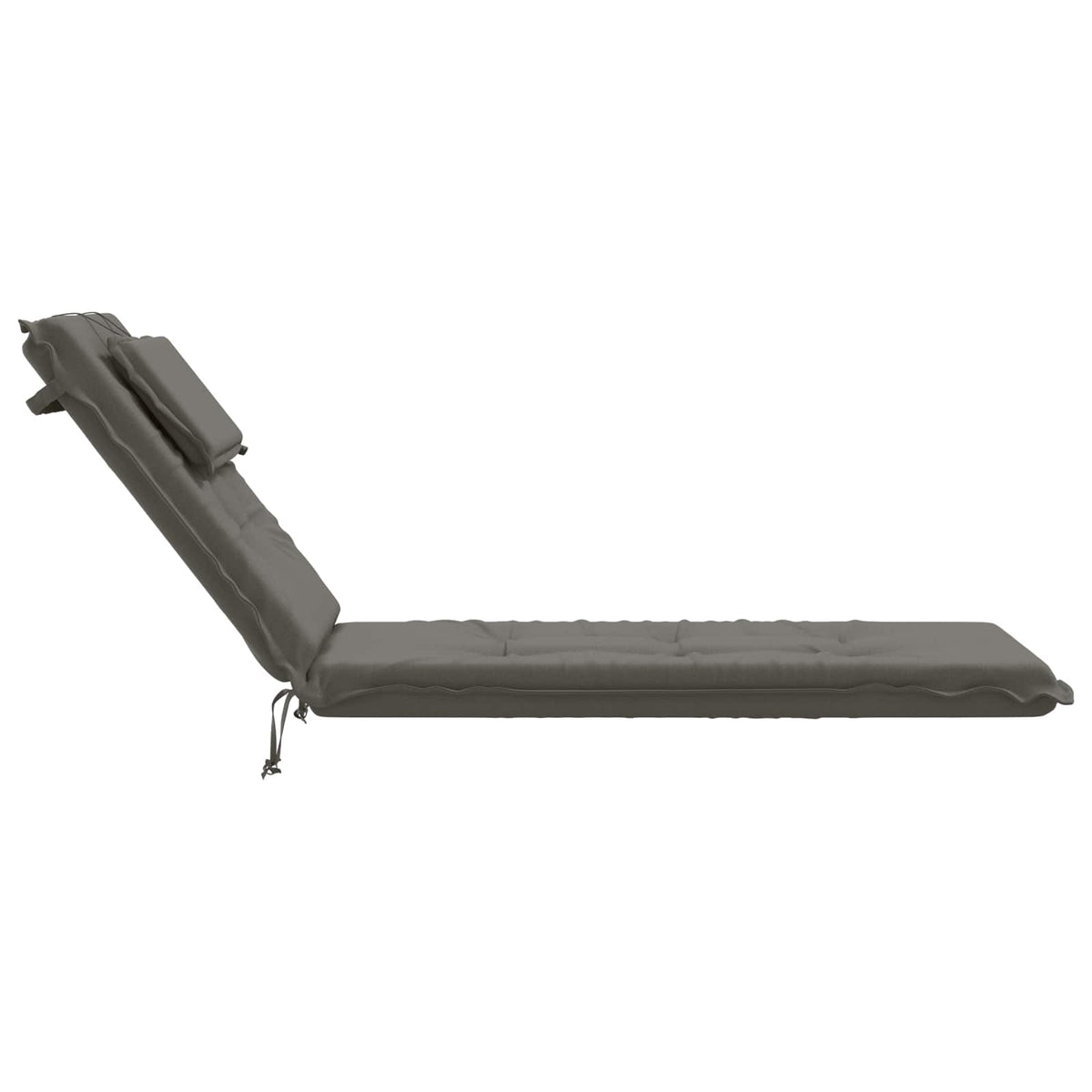 Sunlounger Cushion GEMERT 100% Polyester Melange Grey 190 x 60 x 9 cm