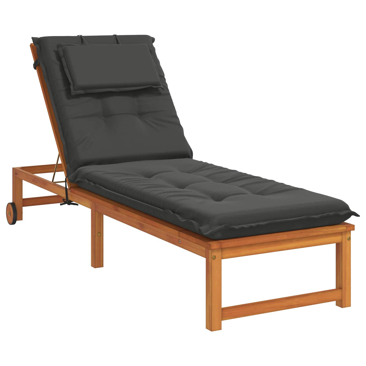 Sunlounger Cushion GEMERT Polyester Anthracite 190 x 60 x 9 cm