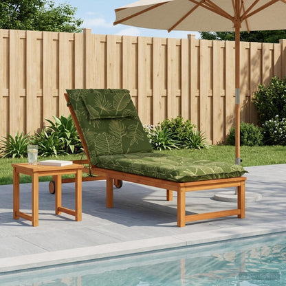 Sunlounger Cushion GEMERT Polyester Leaf design 190 x 60 x 9 cm