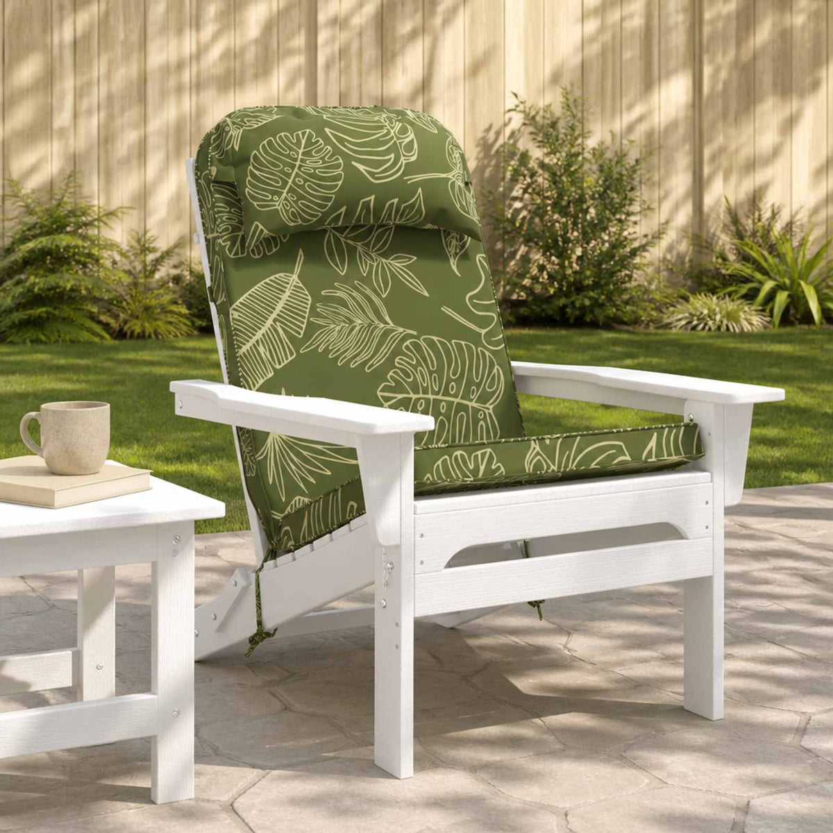 Adirondack Chair Cushion Polyester Leaf design