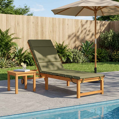 Sunlounger Cushion GEMERT 100% Polyester Melange 200 x 60 x 3 cm Olive green