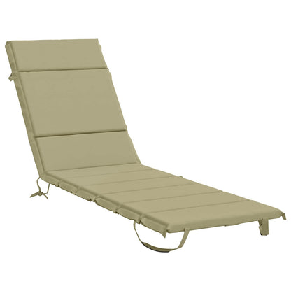 Sunlounger Cushion GEMERT 100% Polyester Melange 200 x 55 x 3 cm Light green