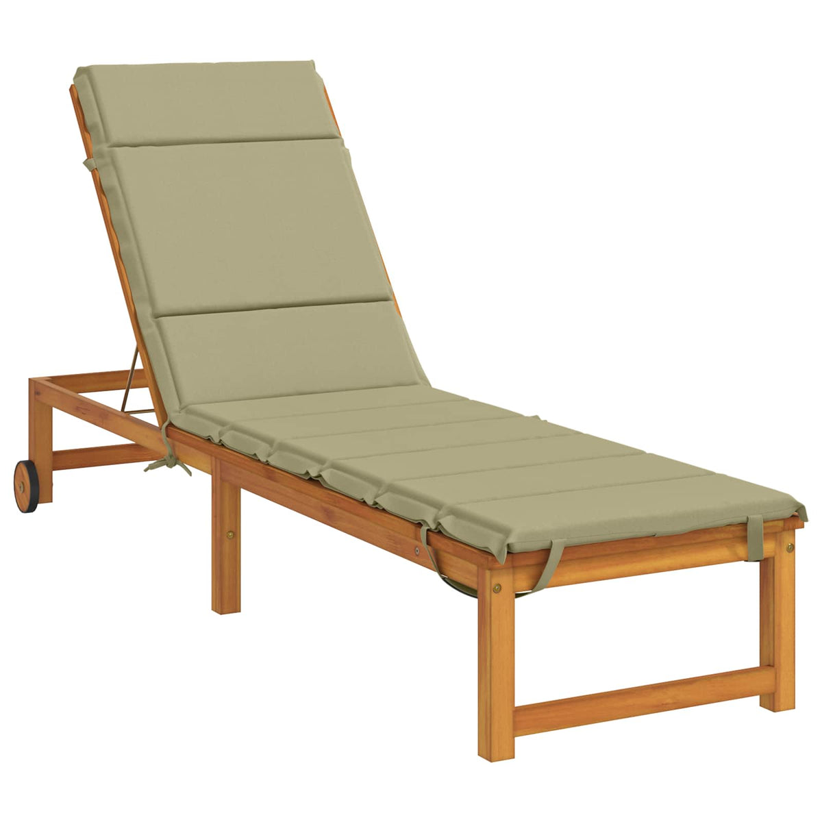 Sunlounger Cushion GEMERT 100% Polyester Melange 200 x 55 x 3 cm Light green