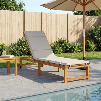 Sunlounger Cushion GEMERT 100% Polyester Melange 200 x 55 x 3 cm White