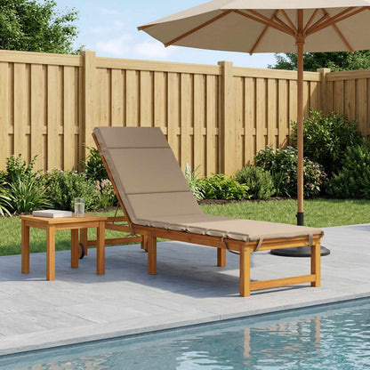 Sunlounger Cushion GEMERT 100% Polyester Melange 200 x 60 x 3 cm Sand